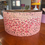 Pink Leopard Print Pendant | With Mirrored Gold Interior