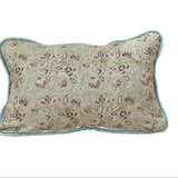 Kiran - Linen Patchwork Hand-Blocked Pillow