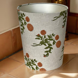 Agni  Linen Hand Blocked Waste Basket
