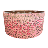 Pink Leopard Print Pendant | With Mirrored Gold Interior