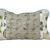 Kiran - Linen Patchwork Hand-Blocked Pillow
