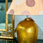 Gold Leaf Metal Jar Lamp
