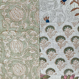 Prakasha - Linen Patchwork Hand-Blocked Pillow