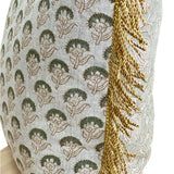 Prakasha - Linen Patchwork Hand-Blocked Pillow