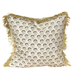 Prakasha - Linen Patchwork Hand-Blocked Pillow