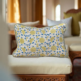 Prabha - Linen Patchwork Hand Blocked Pillow