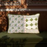 Jyoti - Linen Patchwork Hand-Blocked Pillow