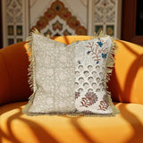 Prakasha - Linen Patchwork Hand-Blocked Pillow