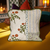 Agni - Linen Patchwork Hand-Blocked Pillow