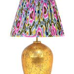 Chloe / Colorful Ikat Pleated Empire Lampshade