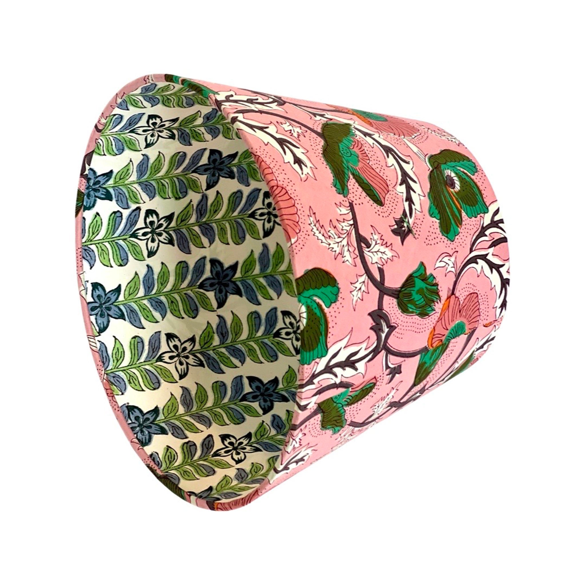 pink and green lampshade