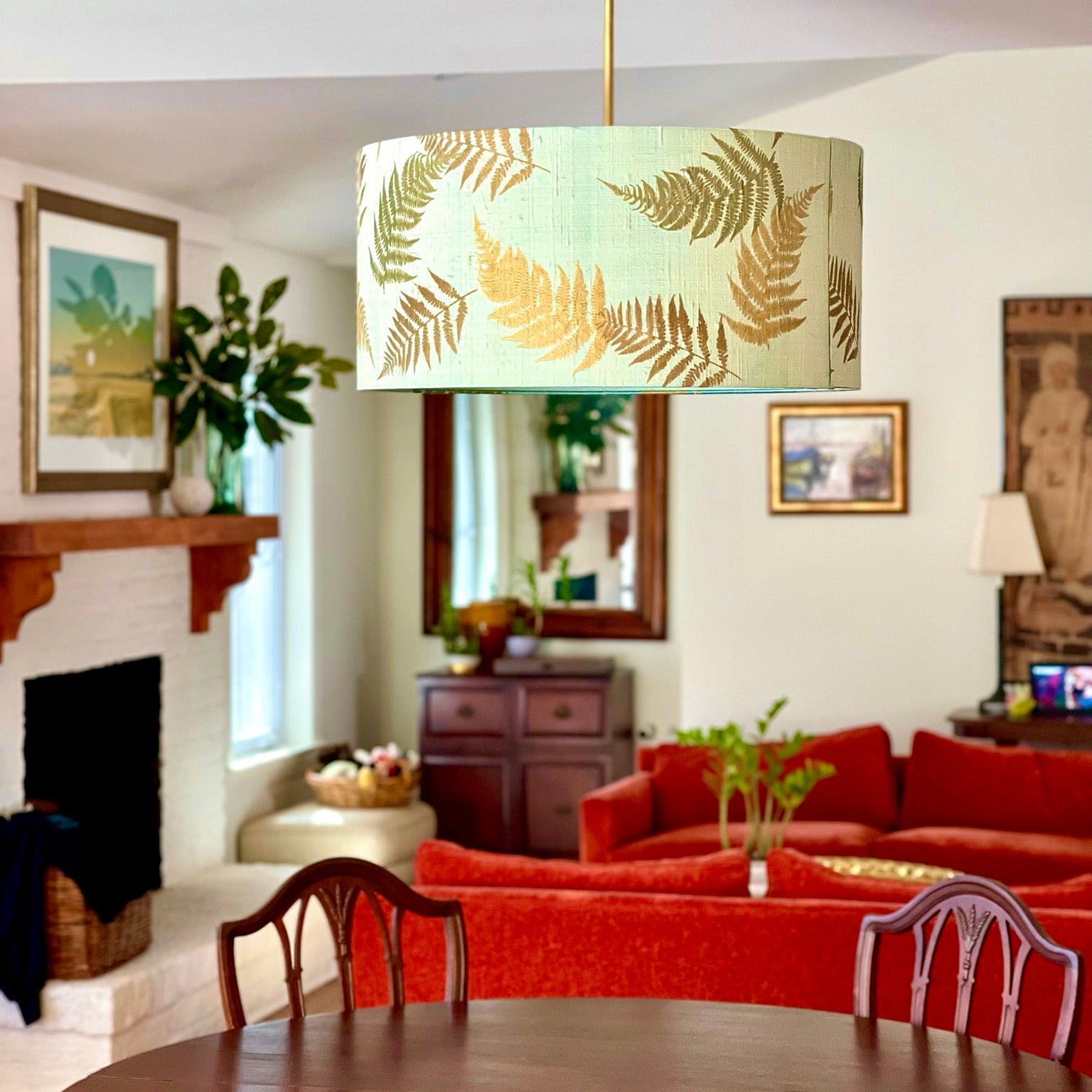 paige thorn fabric on a custom made lampshade