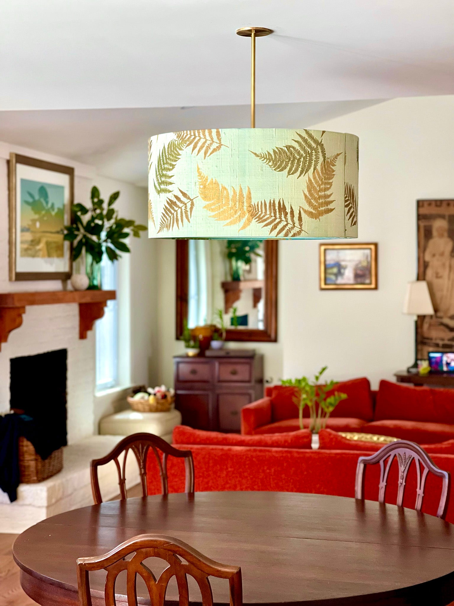 paige thorn fabric on a custom made lampshade