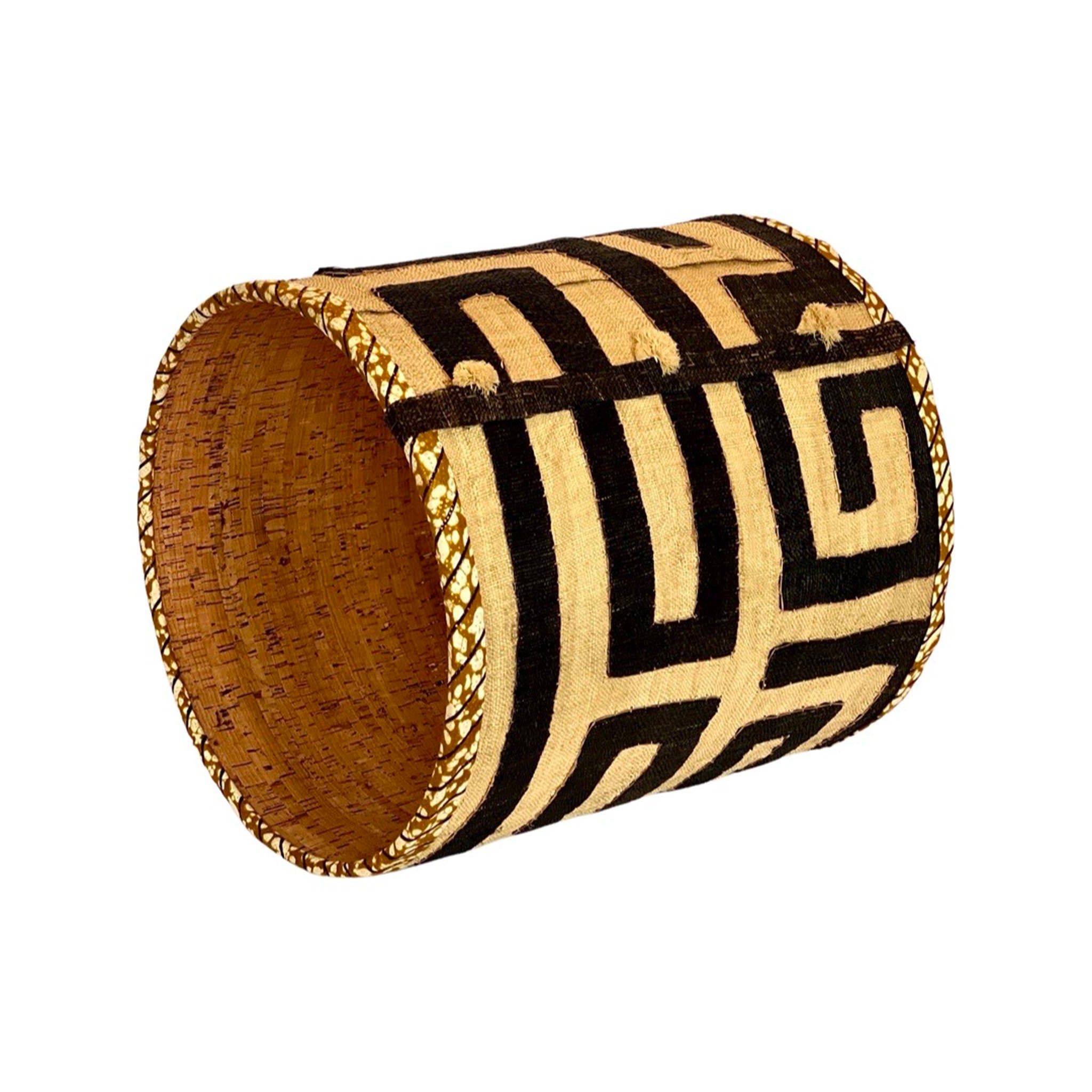 light brown and black custom made lampshade