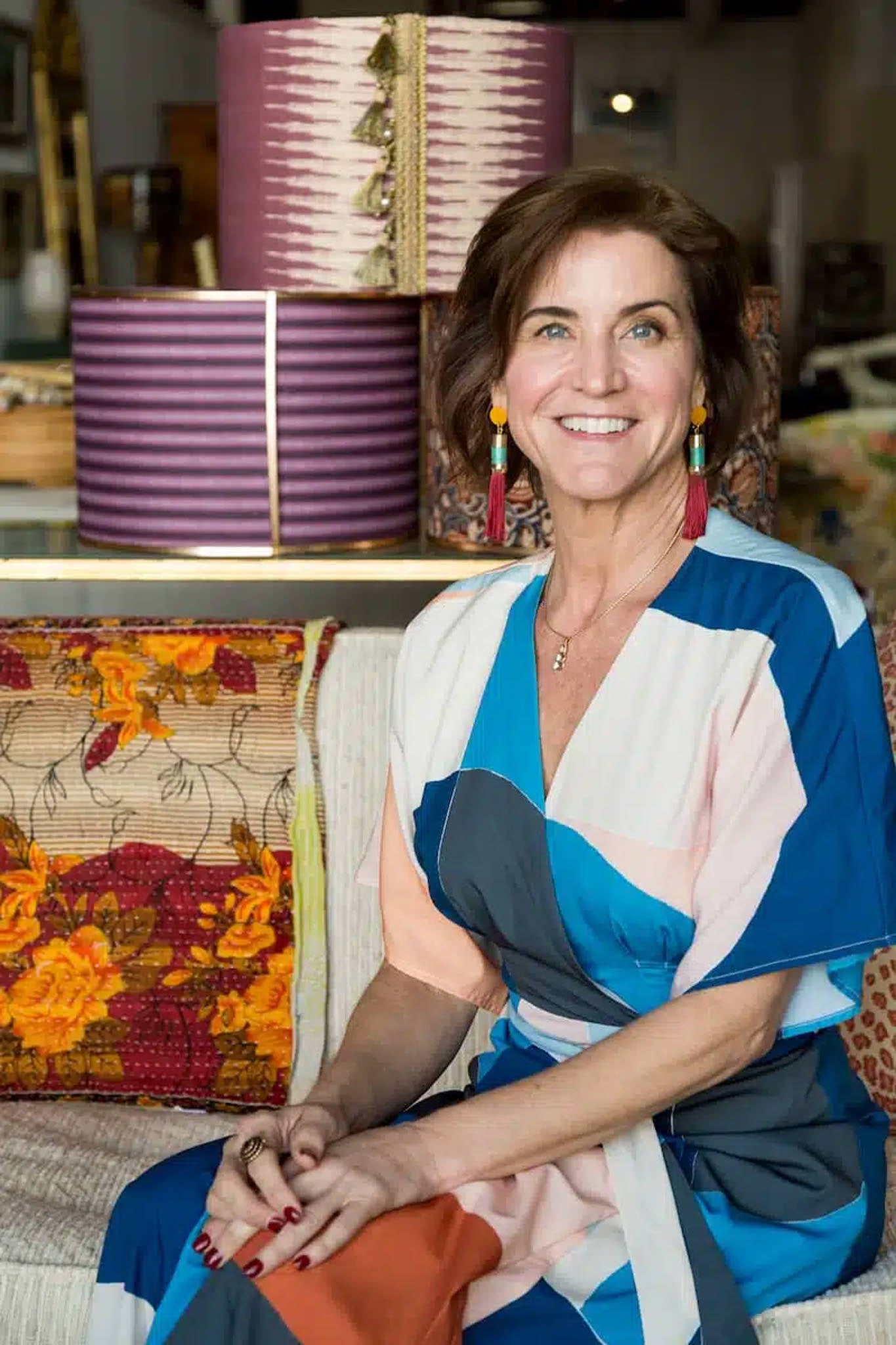 helen rutledge owner of bibelot home charleston - custom made lampshades