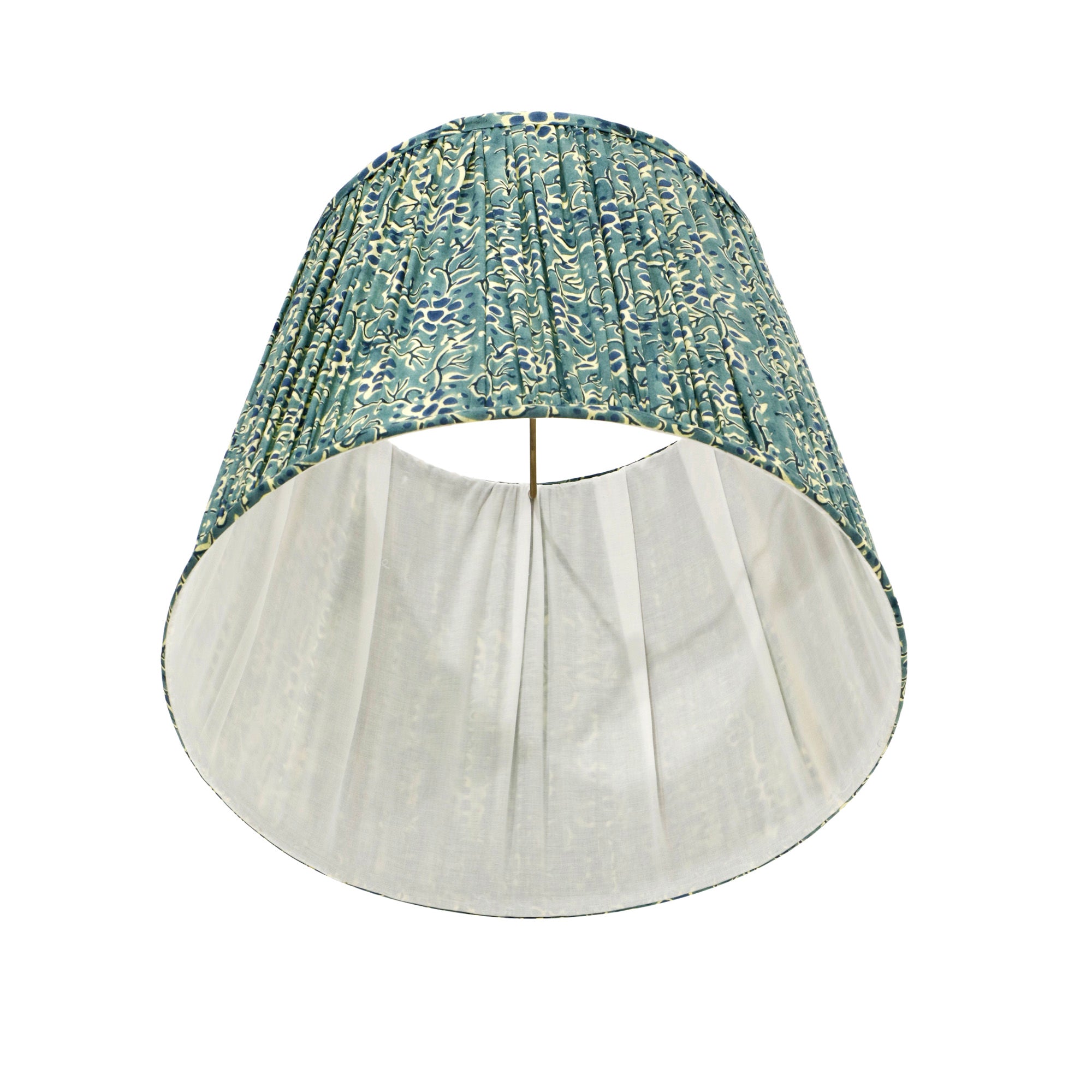 Ellie Empire - Blue and Cream Pleated Empire Lamp Shade