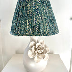 Ellie Empire - Blue and Cream Pleated Empire Lamp Shade