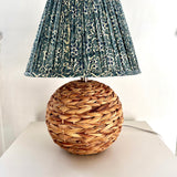 Ellie Empire - Blue and Cream Pleated Empire Lamp Shade