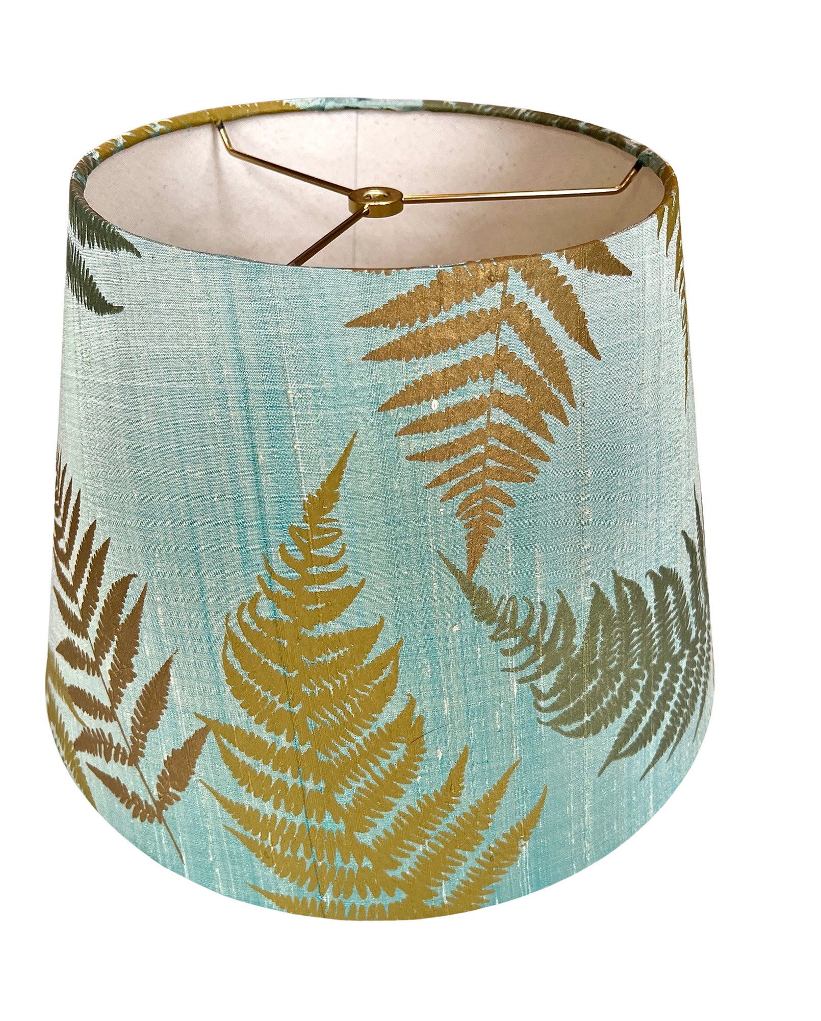 Fern – Iridescent Aqua Silk Dupioni Empire Lamp Shade by Paige Hathaway Thorn