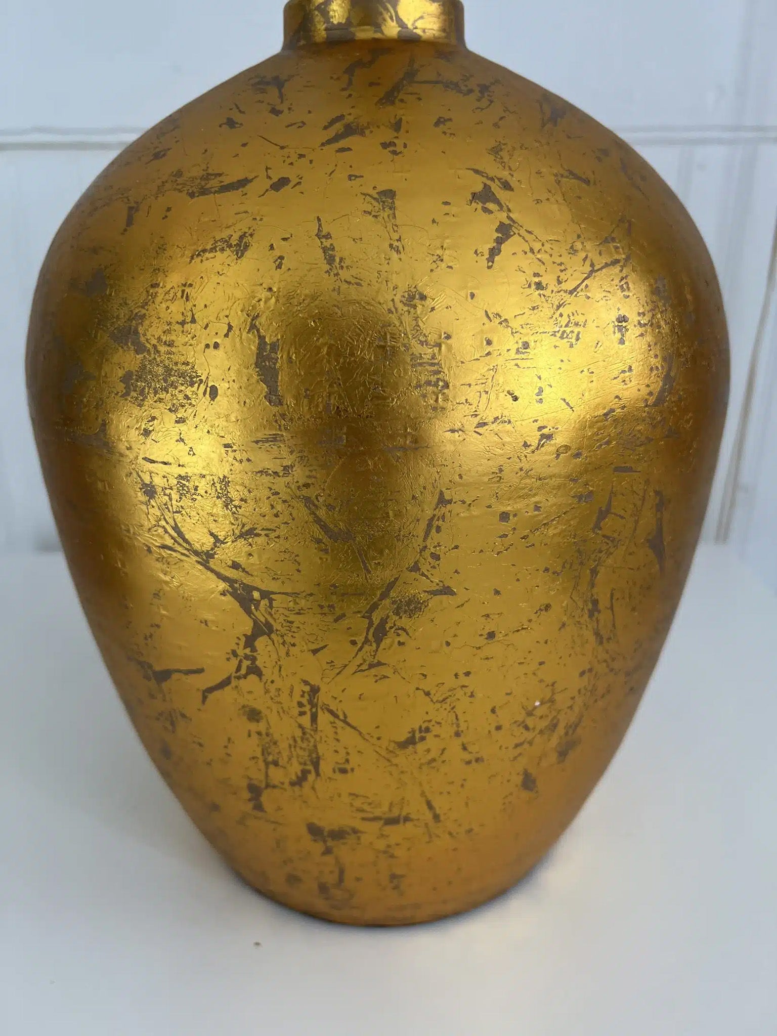 Gold Leaf Metal Jar LampGold Leaf Metal Jar Lamp