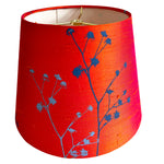 Cotton Sprig / Iridescent Orange Dupioni Silk Empire Lampshade by Paige Hathaway Thorn
