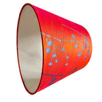 Cotton Sprig / Iridescent Orange Dupioni Silk Empire Lampshade by Paige Hathaway Thorn