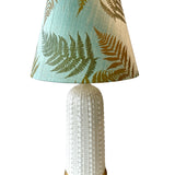 Fern / Iridescent Aqua Silk Dupioni Empire Bespoke Lampshade by Paige Hathaway Thorn