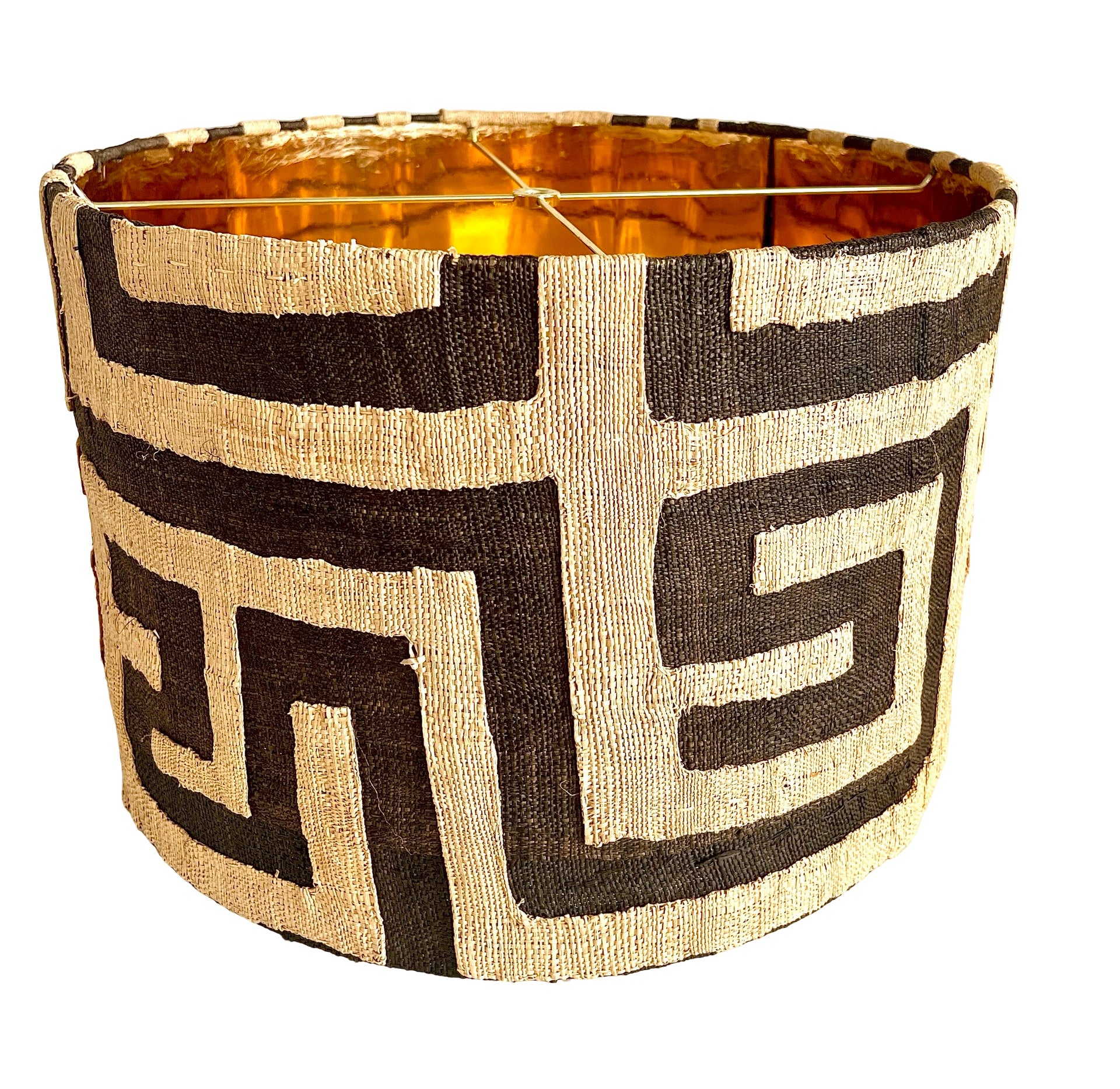 Maya / African Kuba Cloth Bespoke Drum Lampshade