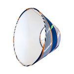 Sade / Blue Striped African Mud Cloth Bespoke Empire Lamp Shade