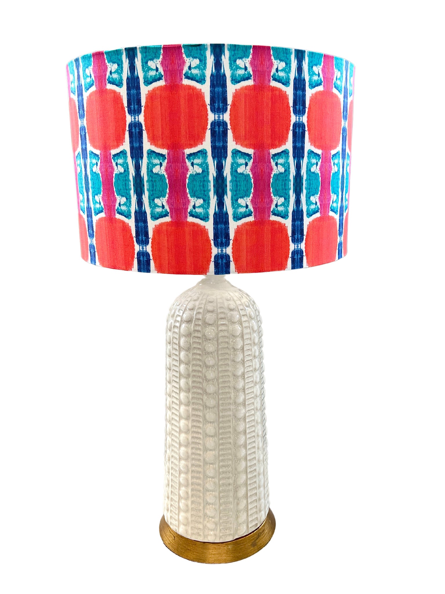 Sunset Stripe / By Textile Design Cassie Adams Bespoke Drum Lampshade