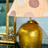 Gold Leaf Metal Jar Lamp
