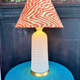 Eileen / Rust Orange Gold Animal Print Bespoke Coolie Lampshade