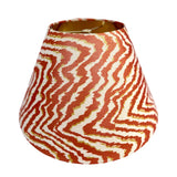 Eileen / Rust Orange Gold Animal Print Coolie Lampshade