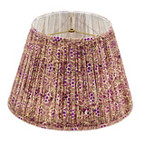 Evelyn / Violet and Purple Flowered Pleated Empire Lamp Shade