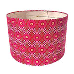 Georgina / Pink and Red Abstract African Drum Bespoke Lamp Shade