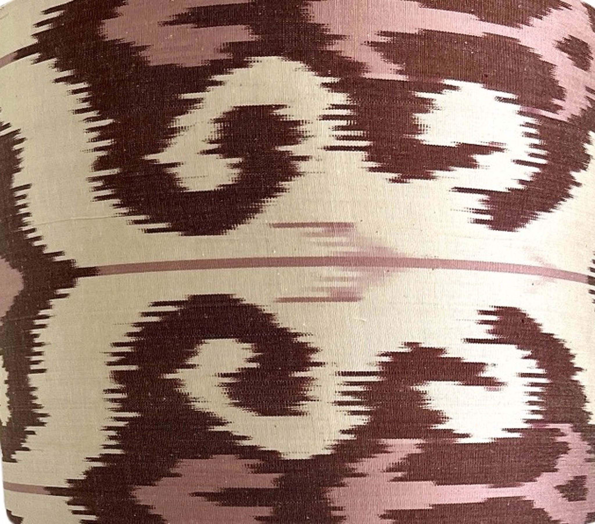 pink, beige and dark brown fabric