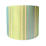 Glennon – Green / Green Striped Silk Bespoke Lampshade