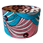 Hannah – Pink African Wave Double Sided Drum Lamp Shade