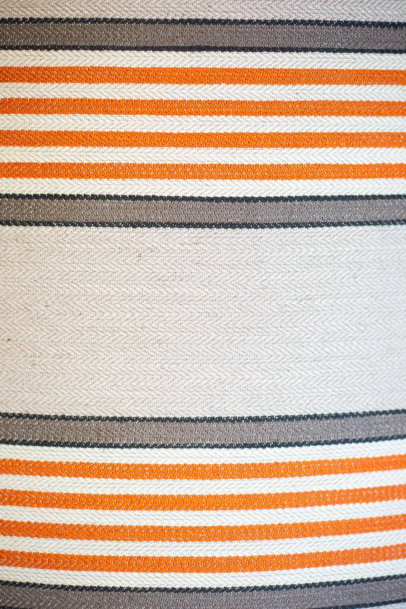 orange, beige, grey striped fabric