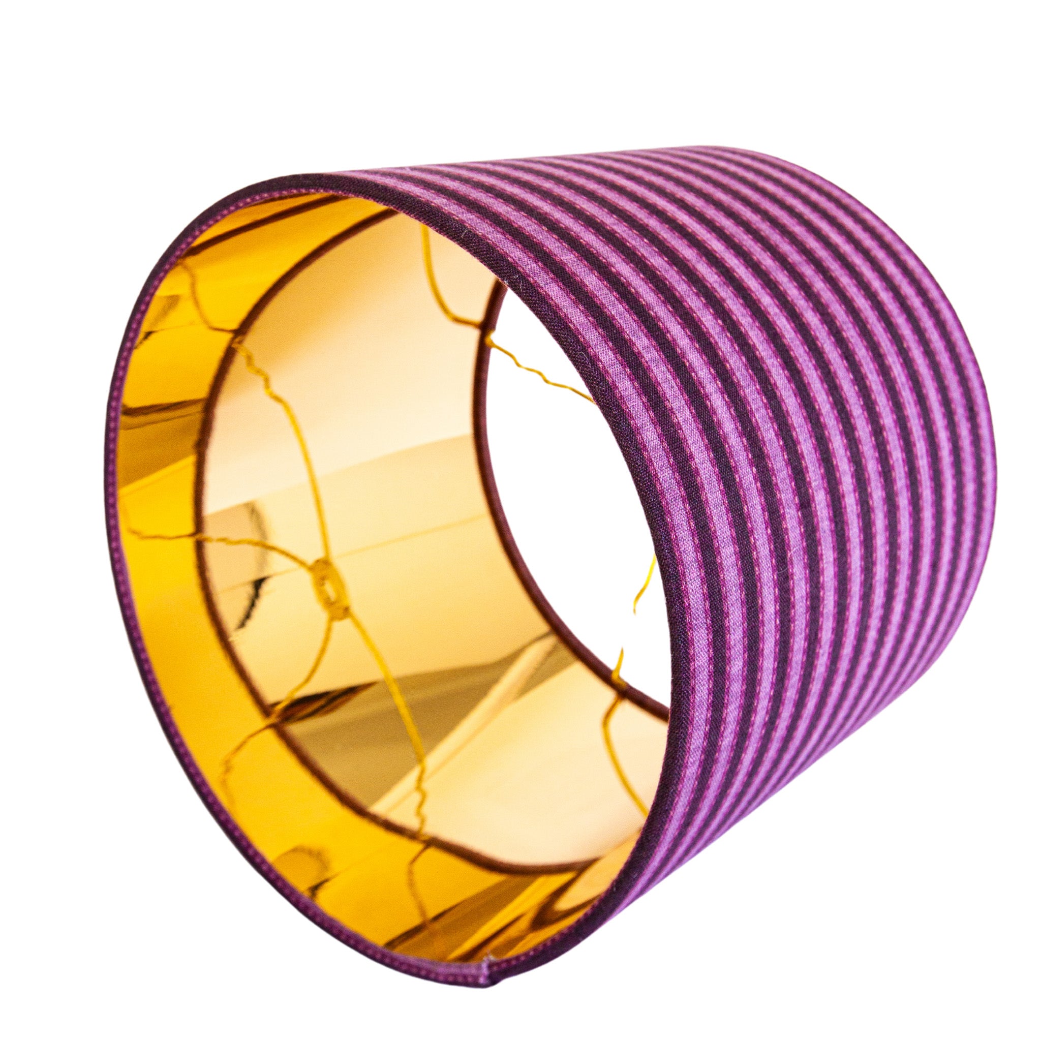 Kelly / Purple Striped Luxury Bespoke Lamp Shade