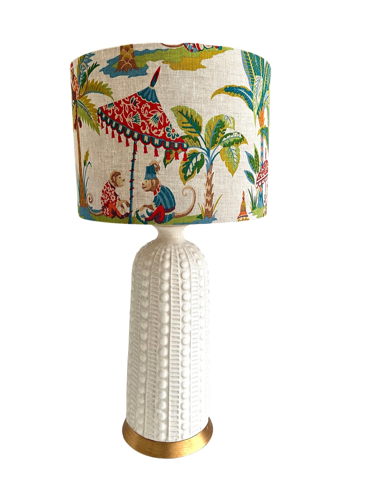 Liz – Monkey Linen Bespoke Linen Drum Lamp Shade