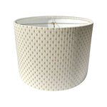 Mary / Cream Linen w/ Gray Bespoke Drum Lampshade