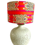Katherine / Pink & Orange Striped Tiger Drum Lamp Shade