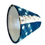 Indigo African Mud Cloth Chandelier Shade