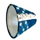 Indigo African Mud Cloth Chandelier Shade