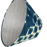 Viola / Indigo African Mud Cloth Coolie Lampshade