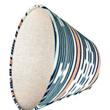 Sam / Blue Striped African Mud Cloth Bespoke Empire Lampshade