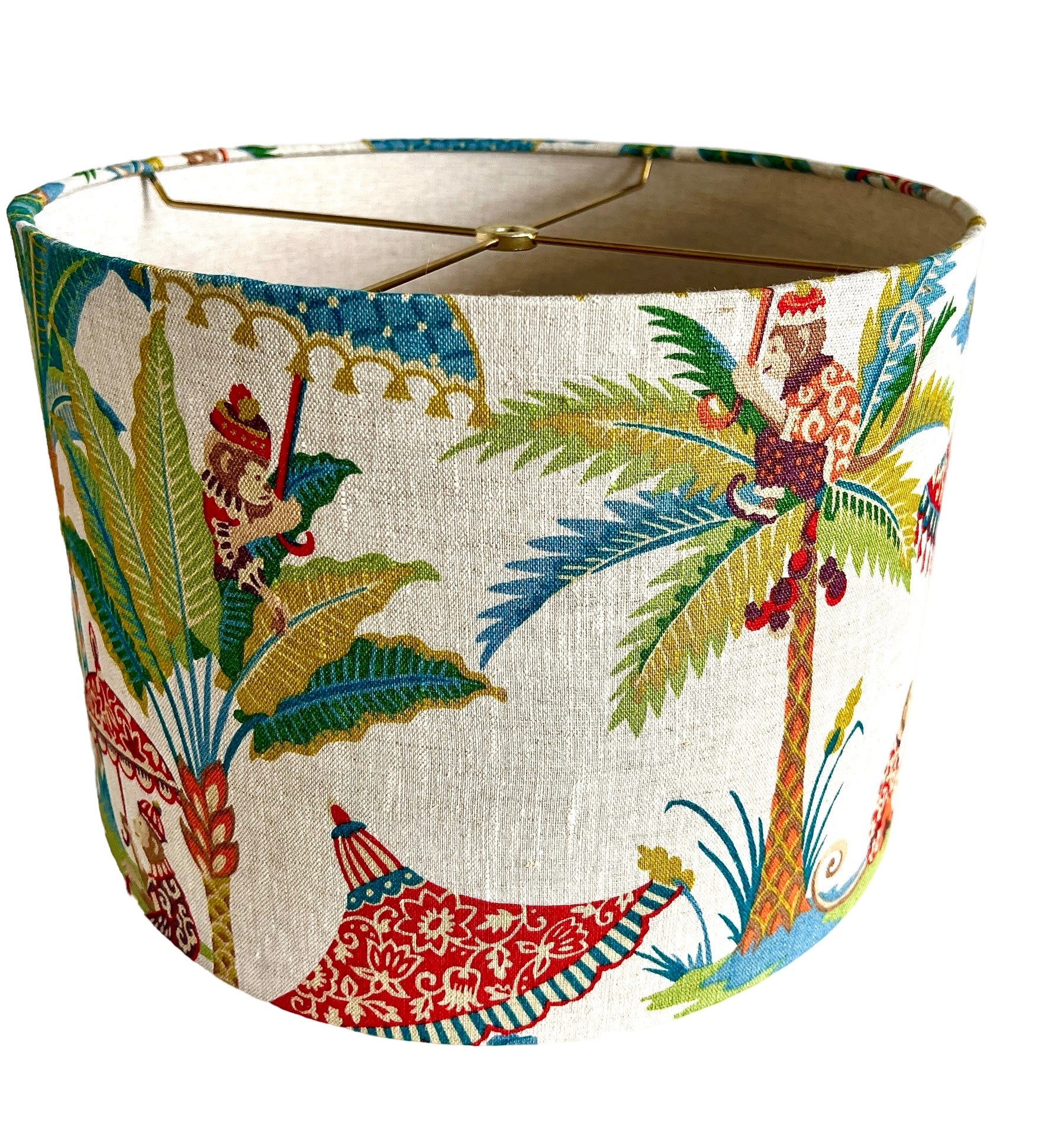 Liz / Monkey Linen Bespoke Drum Lampshade