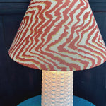 Eileen / Rust Orange Gold Animal Print Coolie Lampshade