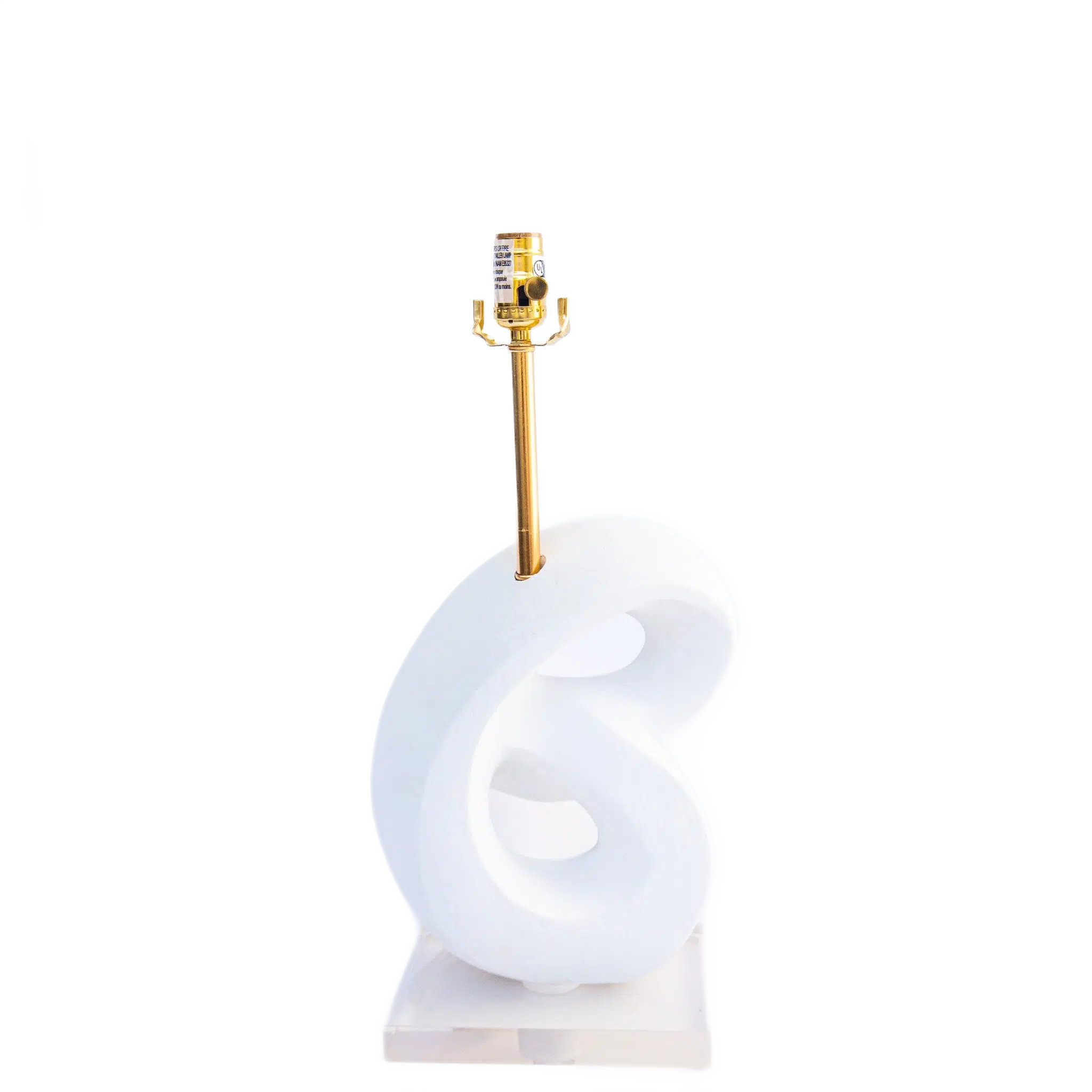 White Modern Sculptural Lamp